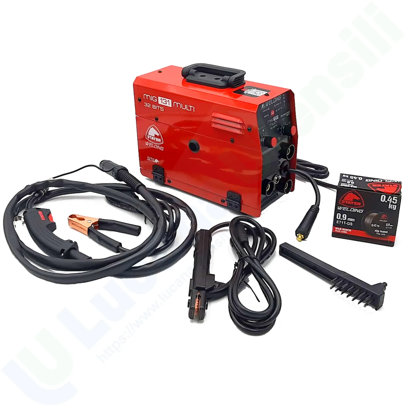 Saldatrice Inverter Multifunzione 120A STAYER WELDING Saldatura TIG MIG MMA Elettrodo Filo Animato 0,9mm modello MIG 131 Multi