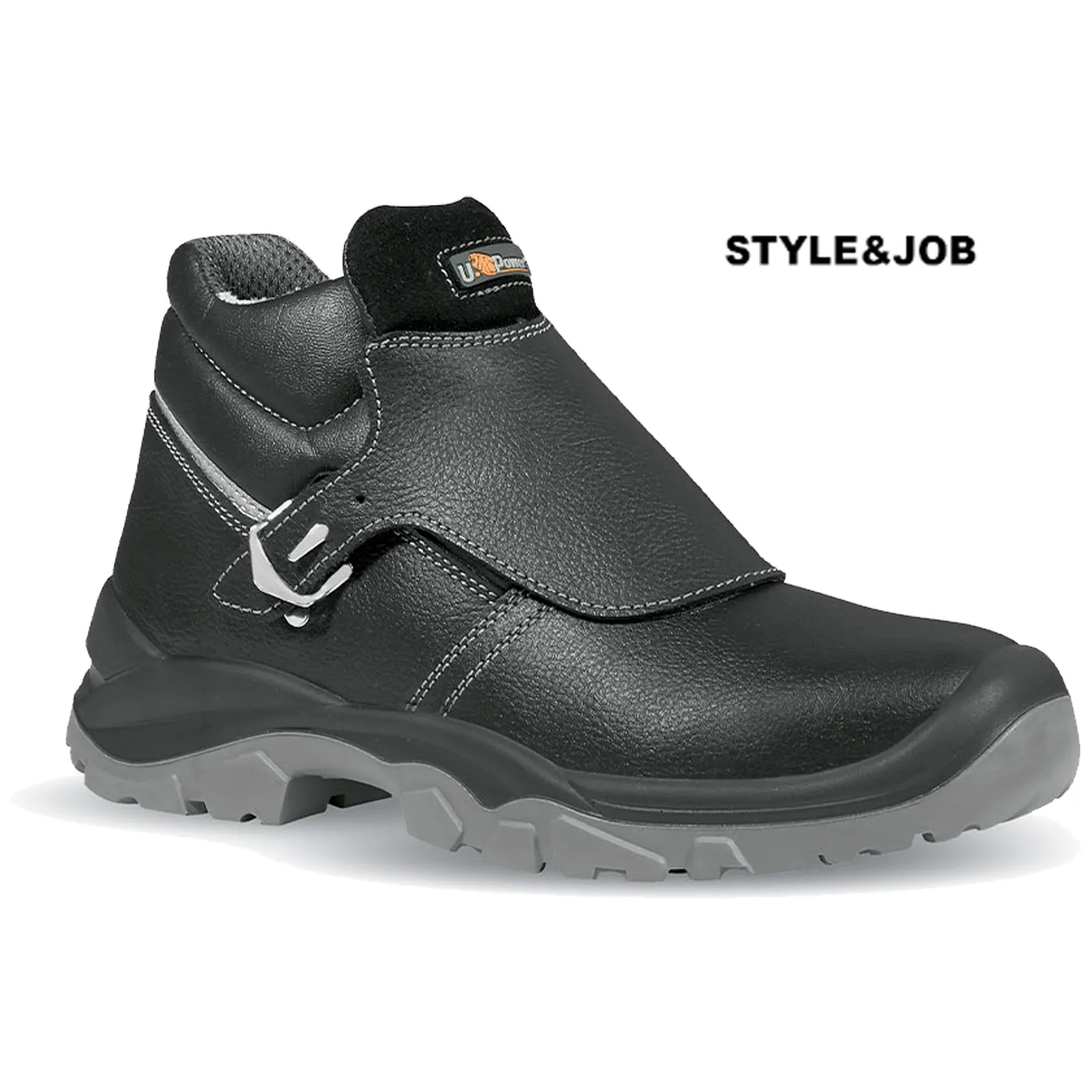 Scarpe Antinfortunistiche Alte in Pelle per SALDATORI da Lavoro U-POWER Nere da Uomo Donna CROCODILE S3