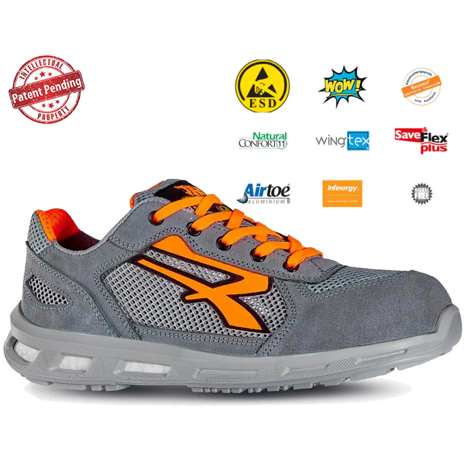 Scarpe Antinfortunistiche Leggere Basse da Lavoro U-POWER Uomo Donna ULTRA S1P - immagine 2