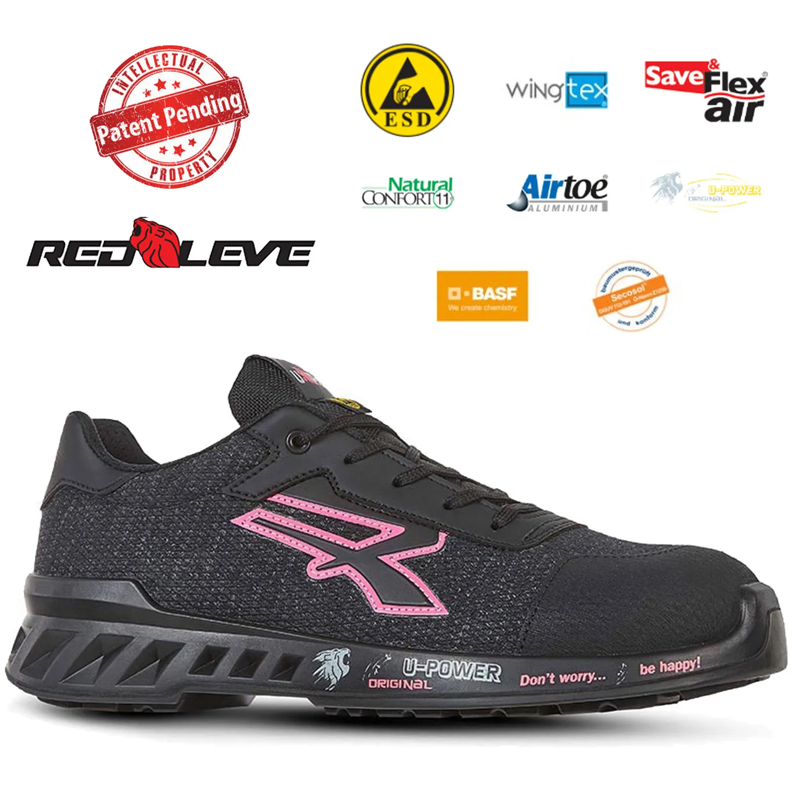 Scarpe Antinfortunistiche Leggere da Donna U-POWER Femminili Ultra-Traspiranti Oleorepellenti MICHELLE S1P SRC ESD - immagine 2