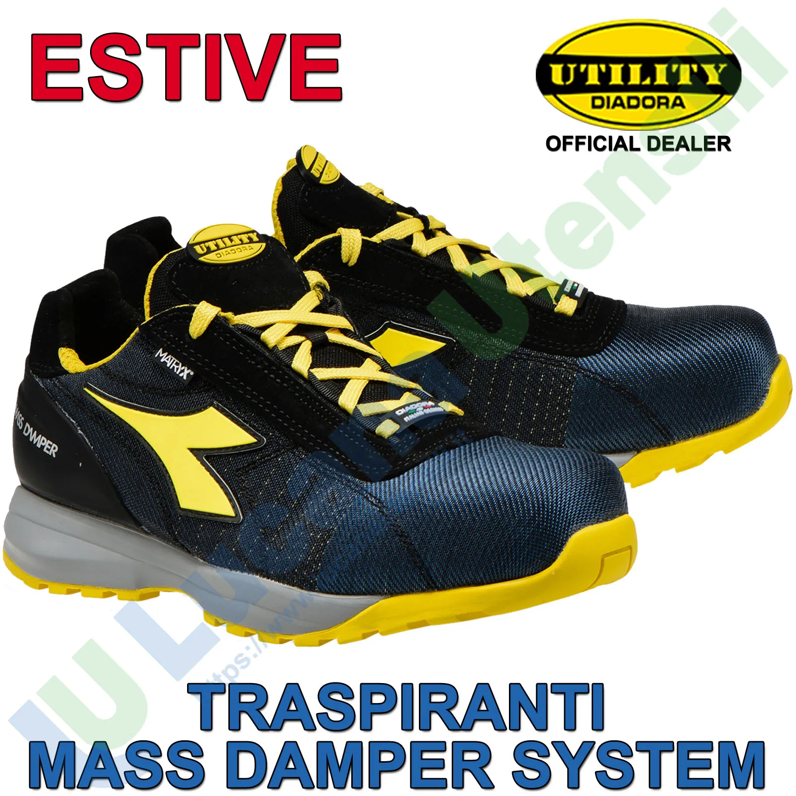 Scarpe Antinfortunistica DIADORA Leggere Basse da Lavoro Uomo Donna MATRYX S1P