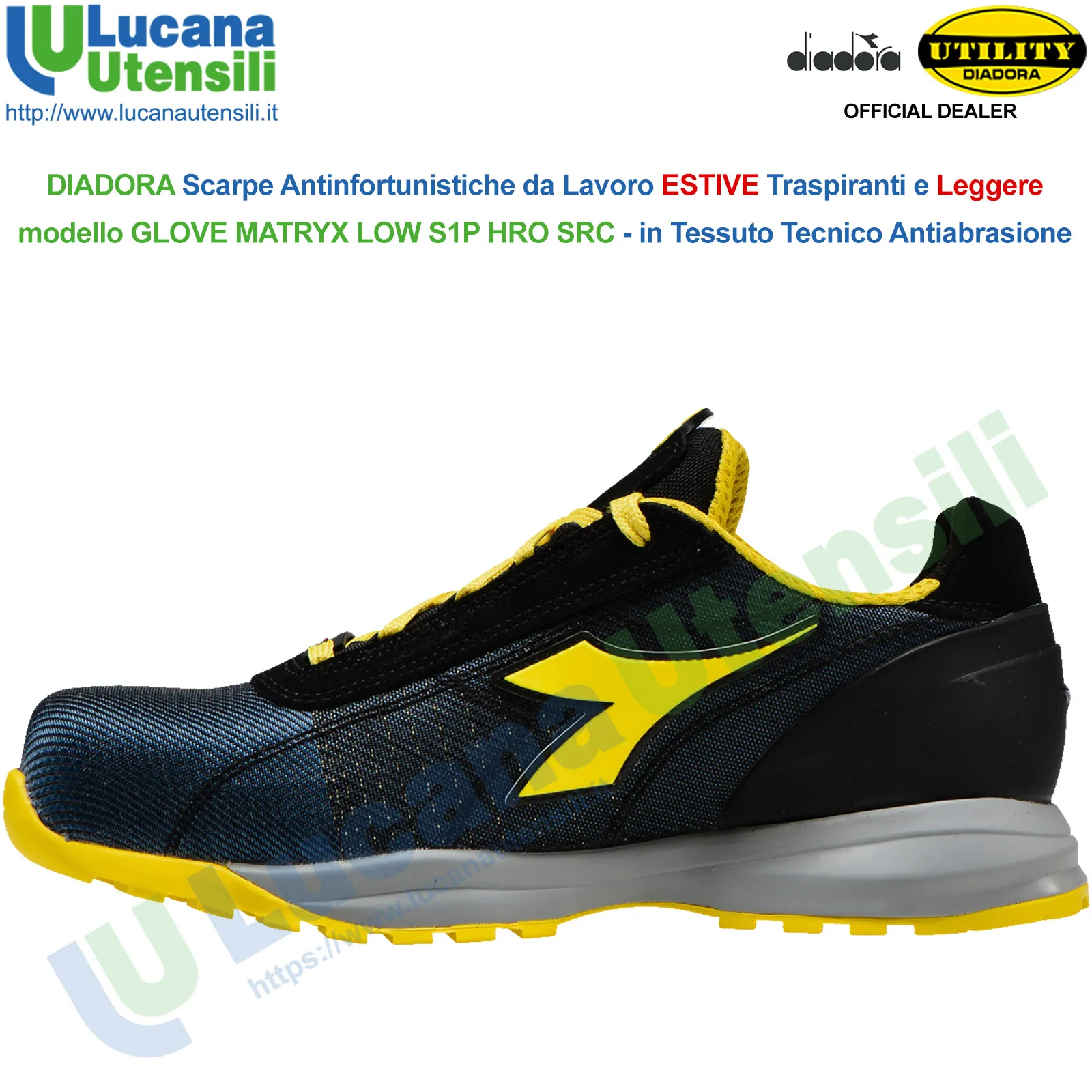 Scarpe Antinfortunistica DIADORA Leggere Basse da Lavoro Uomo Donna MATRYX S1P - immagine 5