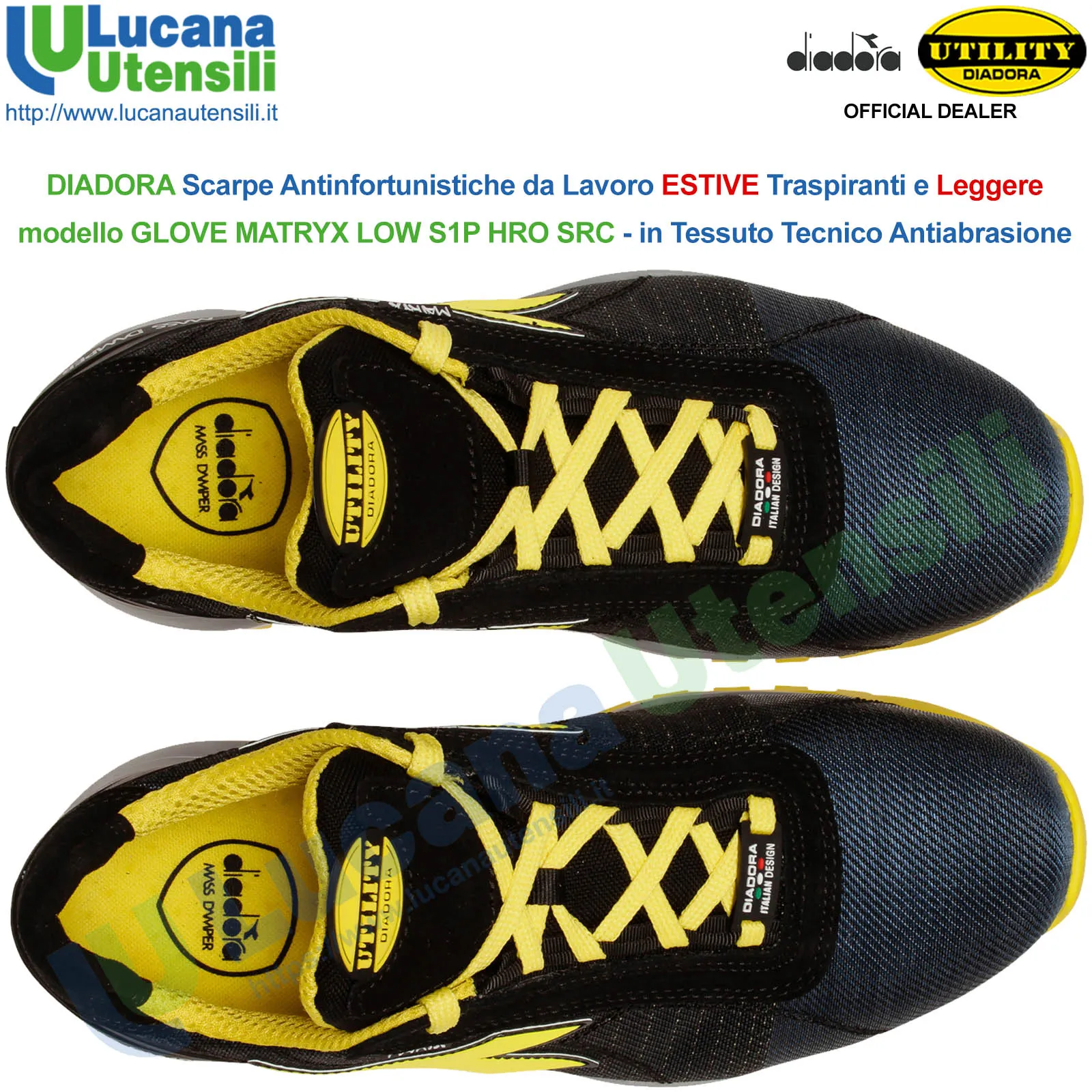 Scarpe Antinfortunistica DIADORA Leggere Basse da Lavoro Uomo Donna MATRYX S1P - immagine 6
