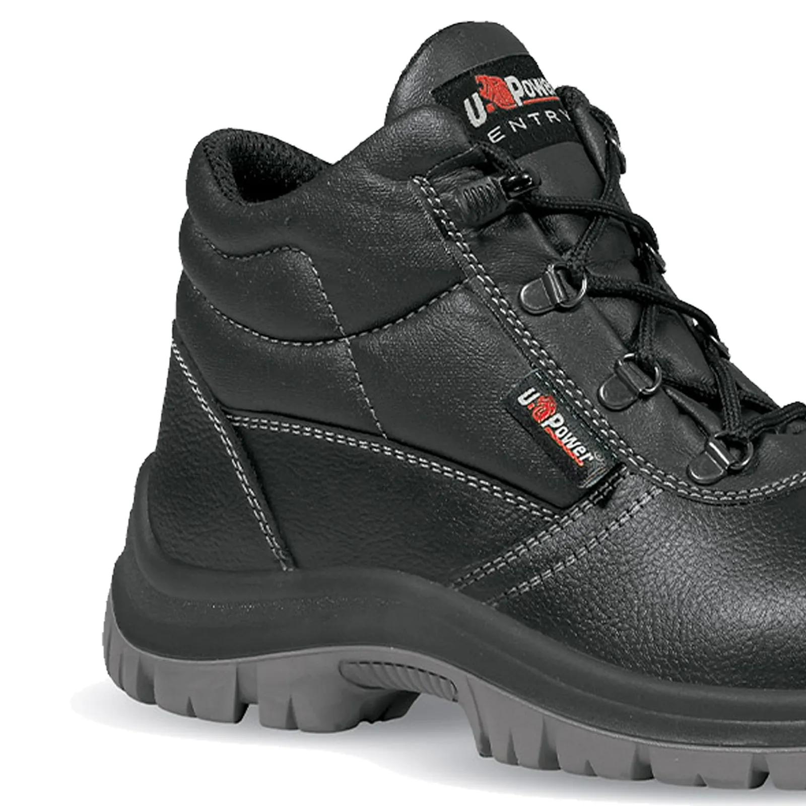 Scarpe Antinfortunistiche Alte in Pelle da Lavoro U-POWER Nere da Uomo Donna SAFE S3 - immagine 3