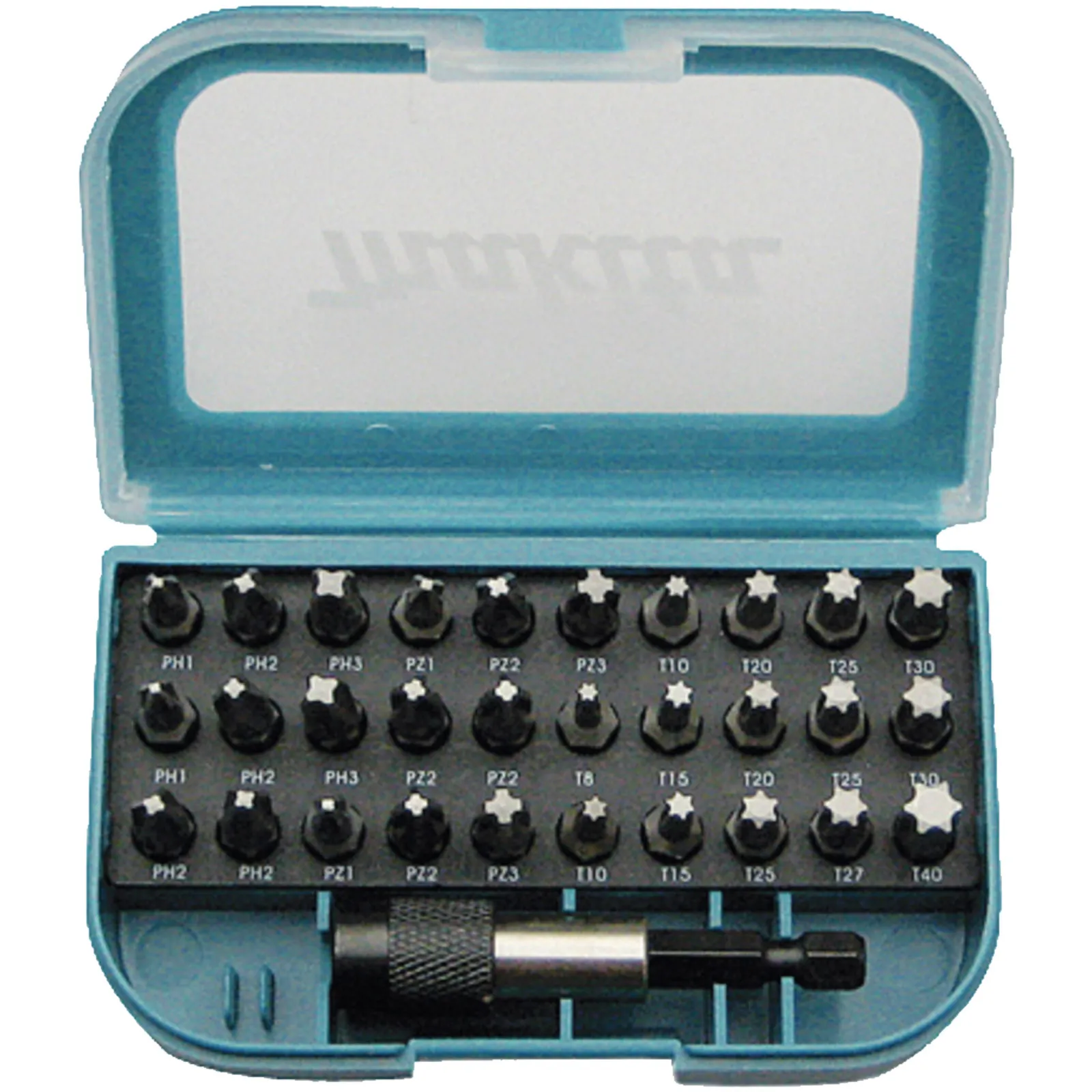 Serie 31 Inserti per Avvitatura MAKITA Punte Bits Esagonali 1/4″ Portainserti Magnetico per Avvitatore Giraviti Set P-73374