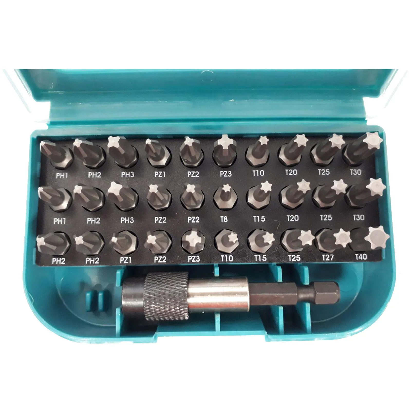 Serie 31 Inserti per Avvitatura MAKITA Punte Bits Esagonali 1/4″ Portainserti Magnetico per Avvitatore Giraviti Set P-73374 - immagine 3