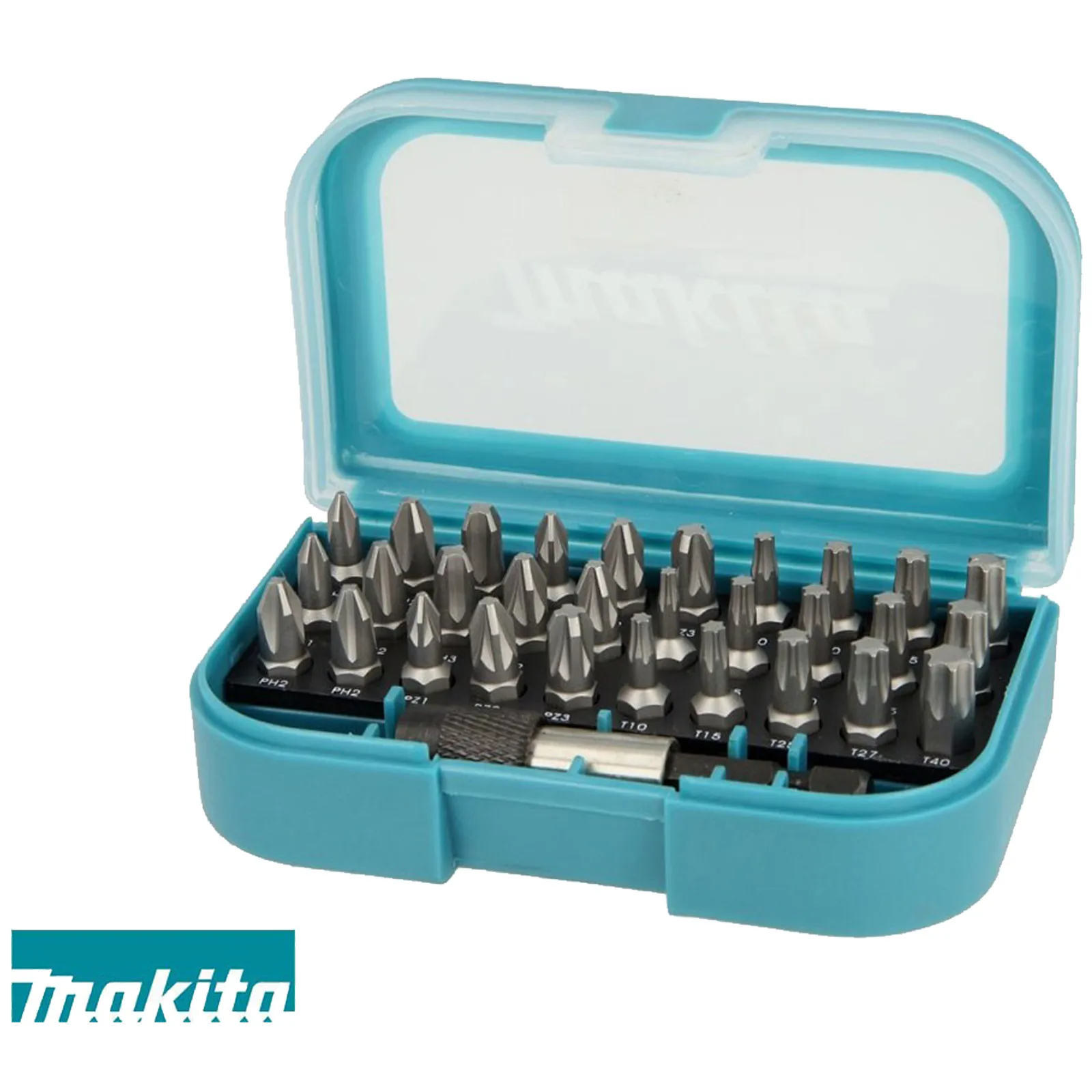 Serie 31 Inserti per Avvitatura MAKITA Punte Bits Esagonali 1/4″ Portainserti Magnetico per Avvitatore Giraviti Set P-73374 - immagine 4