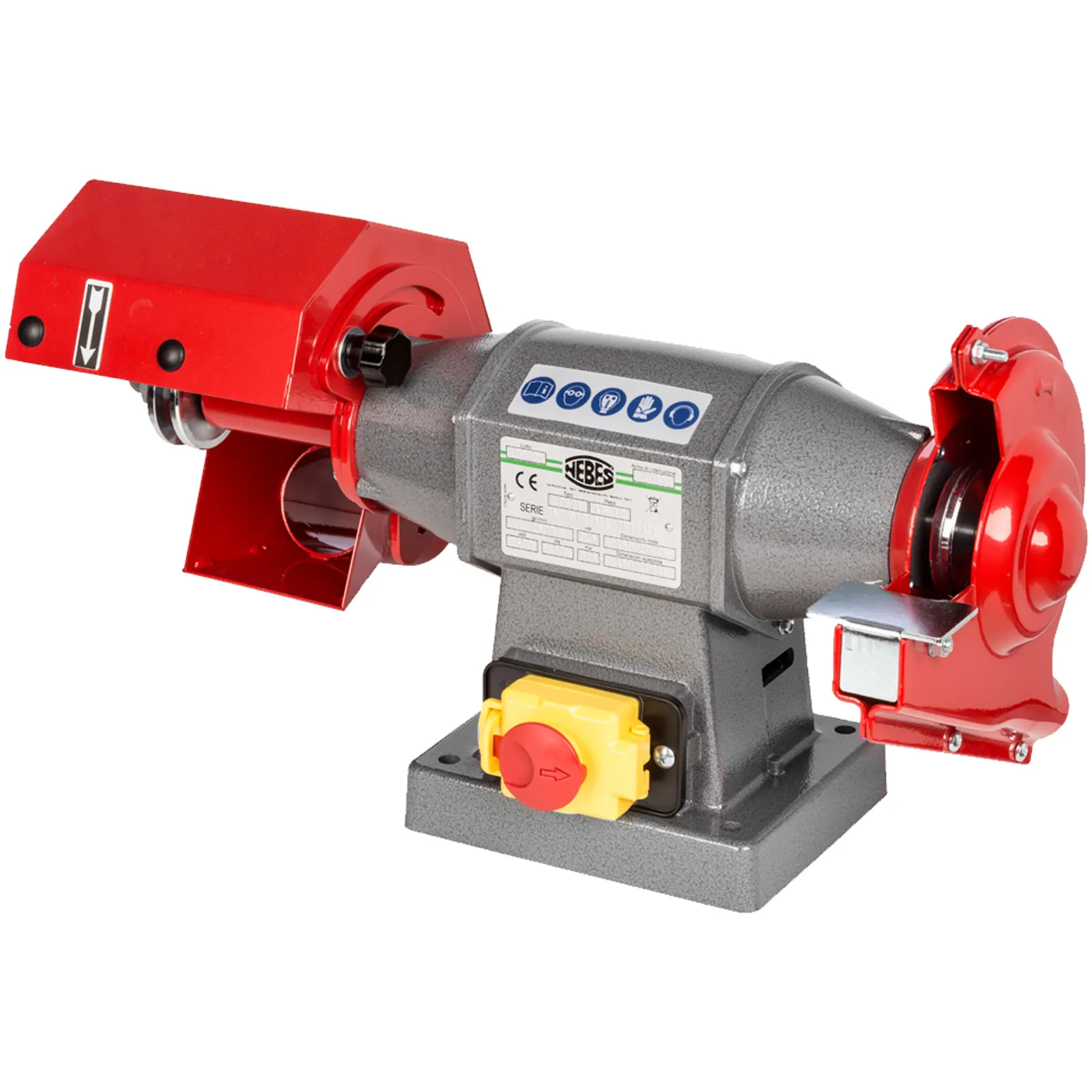 Smerigliatrice Combinata da Banco NEBES Mola Spazzola Monofase 750W Professionale articolo CE-10 DX