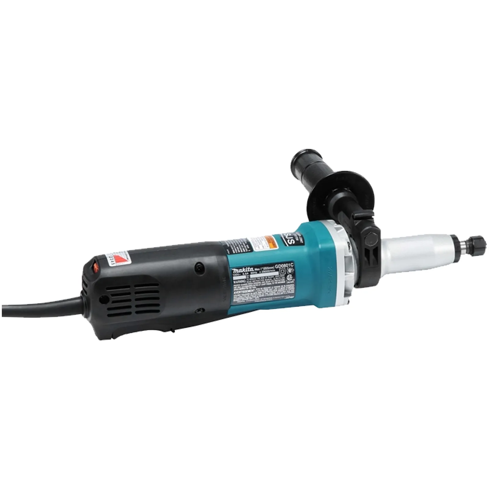 Smerigliatrice Dritta con Pinza 6mm MAKITA Assiale Interruttore Palmare Potenza 750W Flex Diritto modello GD0801C - immagine 7