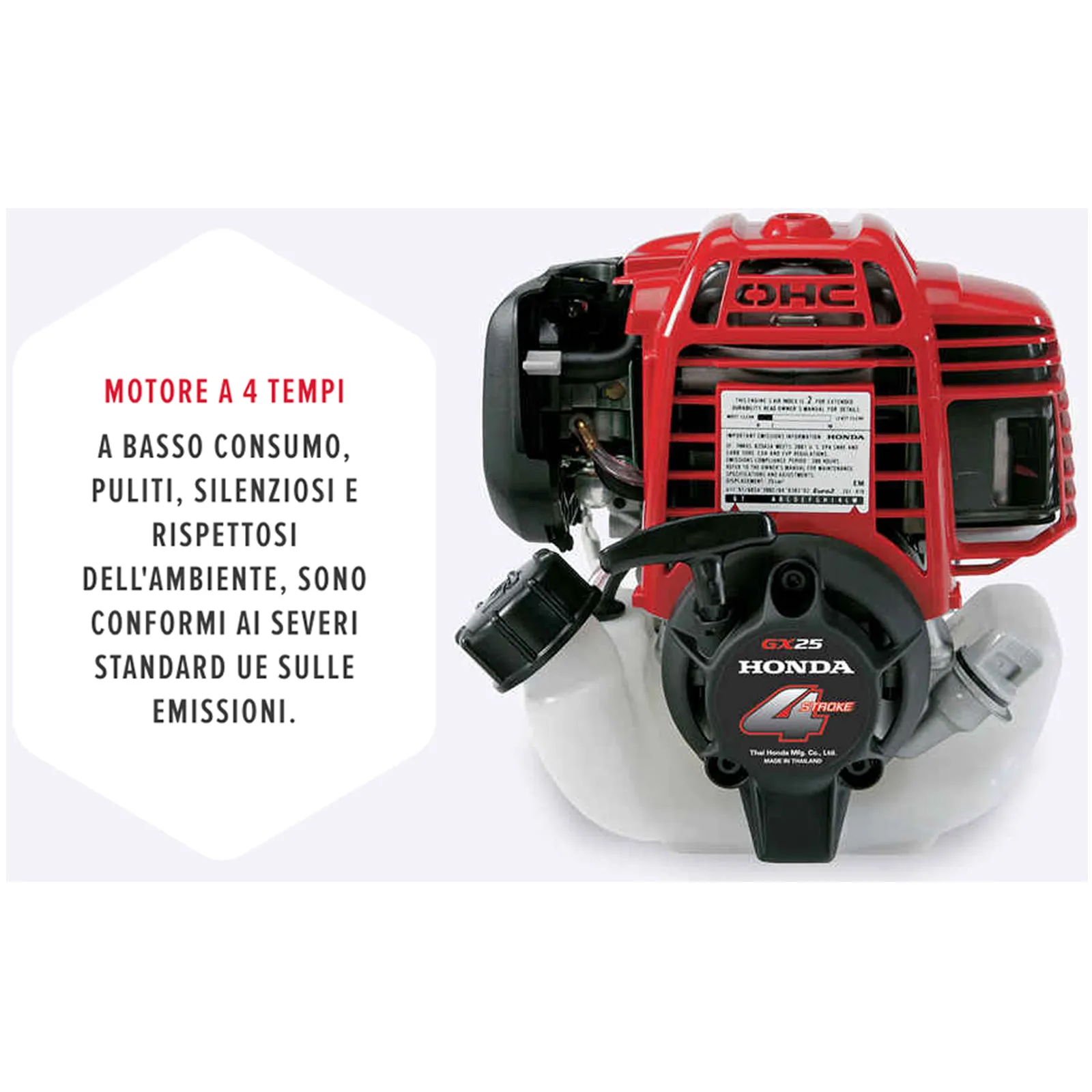 Tagliasiepi a Scoppio 4 Tempi HONDA a Benzina Tosasiepi con Doppia Lama da 60cm o 75cm Orientabile HHH25D - immagine 8