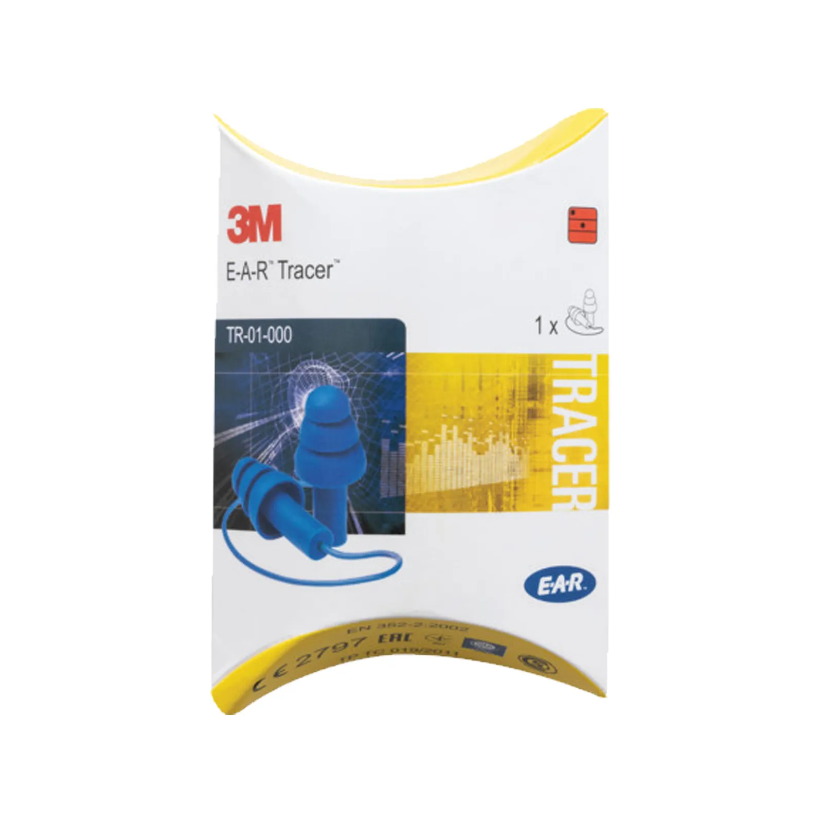 Tappi Inserti Antirumore 29 dB SNR Riutilizzabili 3M Flangiati con Cordino in Polimero 50 Paia Settore Alimentare modello TR-01-000 - immagine 2