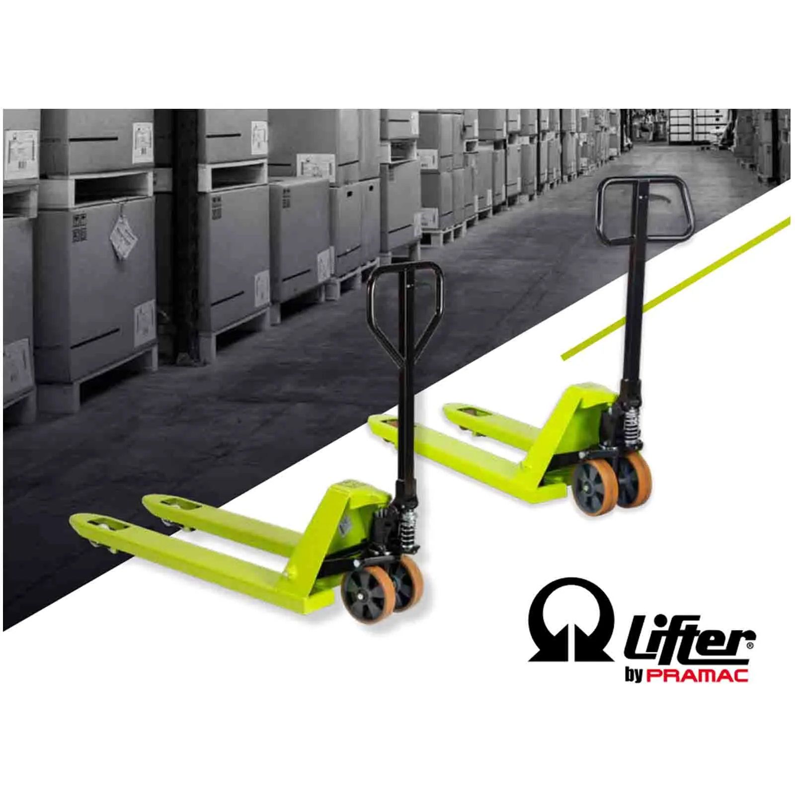 Transpallet Manuale PRAMAC Portata 2500 Kg Forche 1150×525 Carrello Sollevatore Idraulico Lifter GS 25S4 - immagine 7
