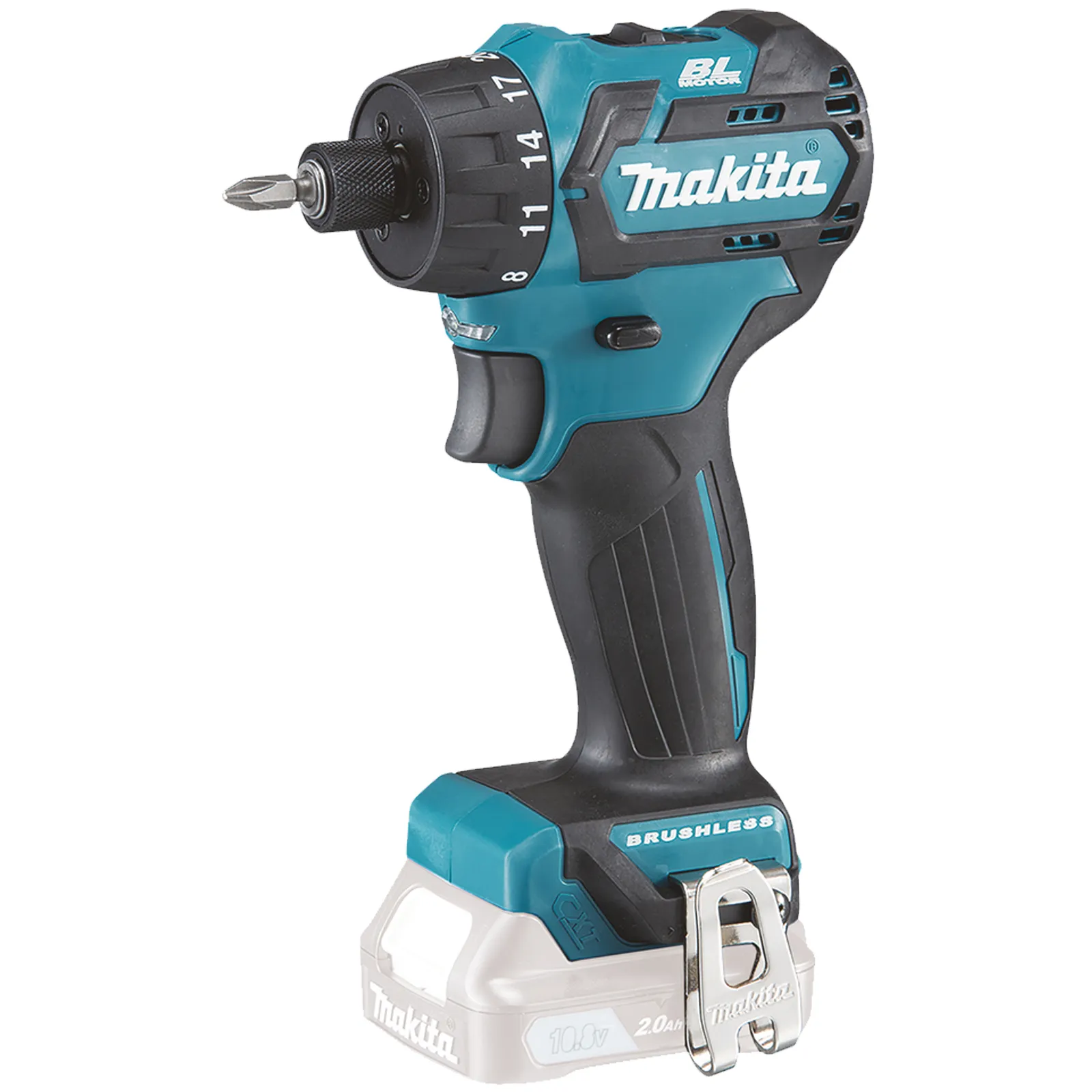 Trapano Avvitatore 1/4″ a Batteria 12V MAKITA Reversibile 2 Velocità Motore Brushless Coppia 35Nm modello DF032DZJ - immagine 2