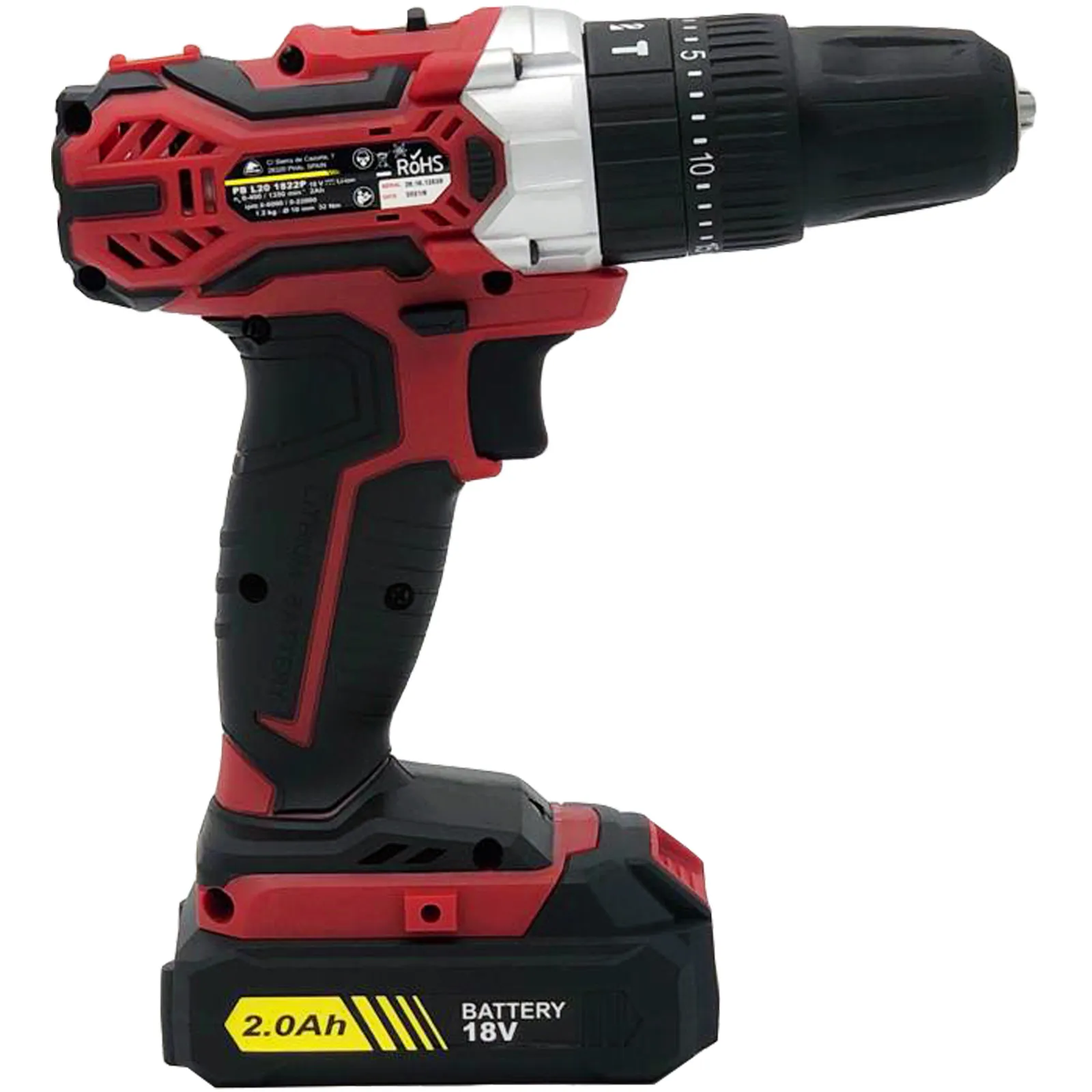 Trapano Avvitatore con Percussione a Batteria 18V STAYER Kit Valigetta Accessori Professional Line PB L20 1822 PK - immagine 5