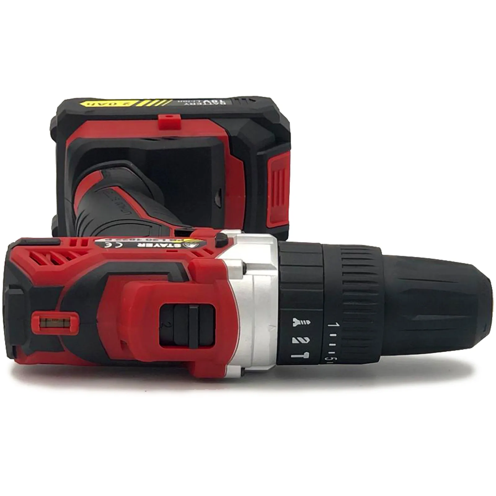 Trapano Avvitatore con Percussione a Batteria 18V STAYER Kit Valigetta Accessori Professional Line PB L20 1822 PK - immagine 7