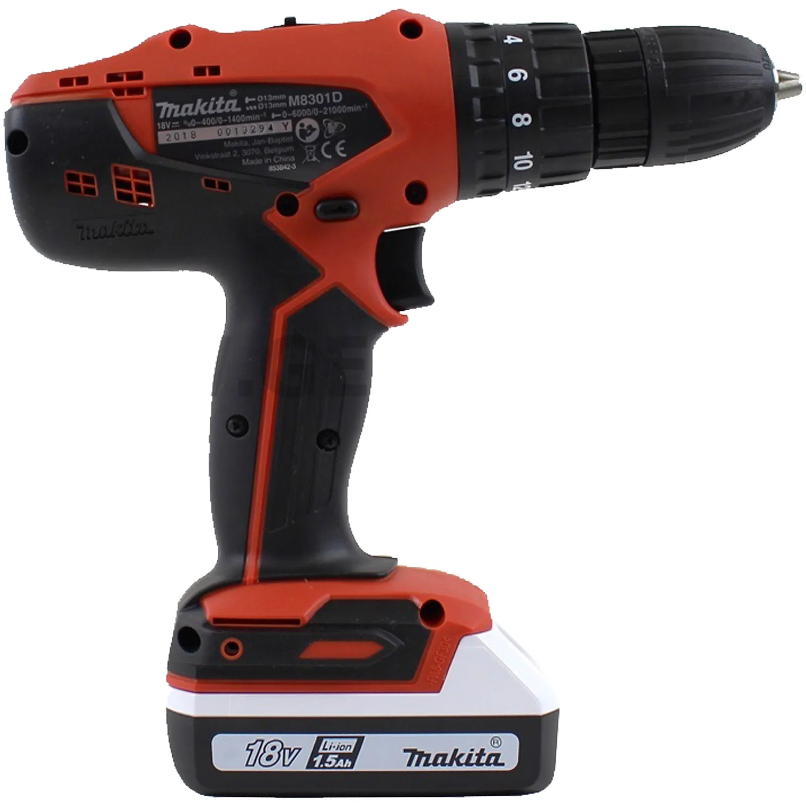 Trapano Avvitatore con Percussione a Batteria 18V Brushless MAKITA in KIT 2 Batterie Caricabatterie Rapido e Valigetta M8301DWE - immagine 6