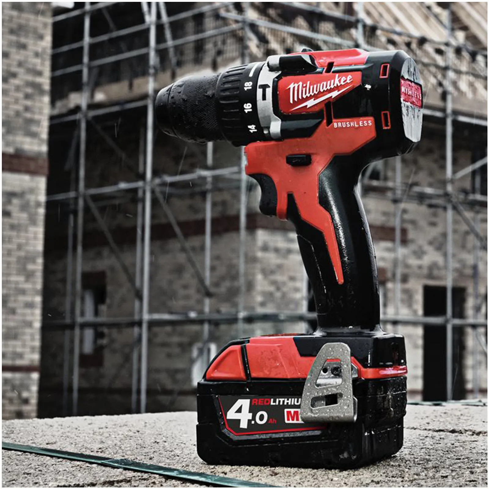 Trapano Avvitatore con Percussione a Batteria 18V MILWAUKEE Coppia 60Nm Mandrino 13mm Kit M18 CBLPD-203 - immagine 3