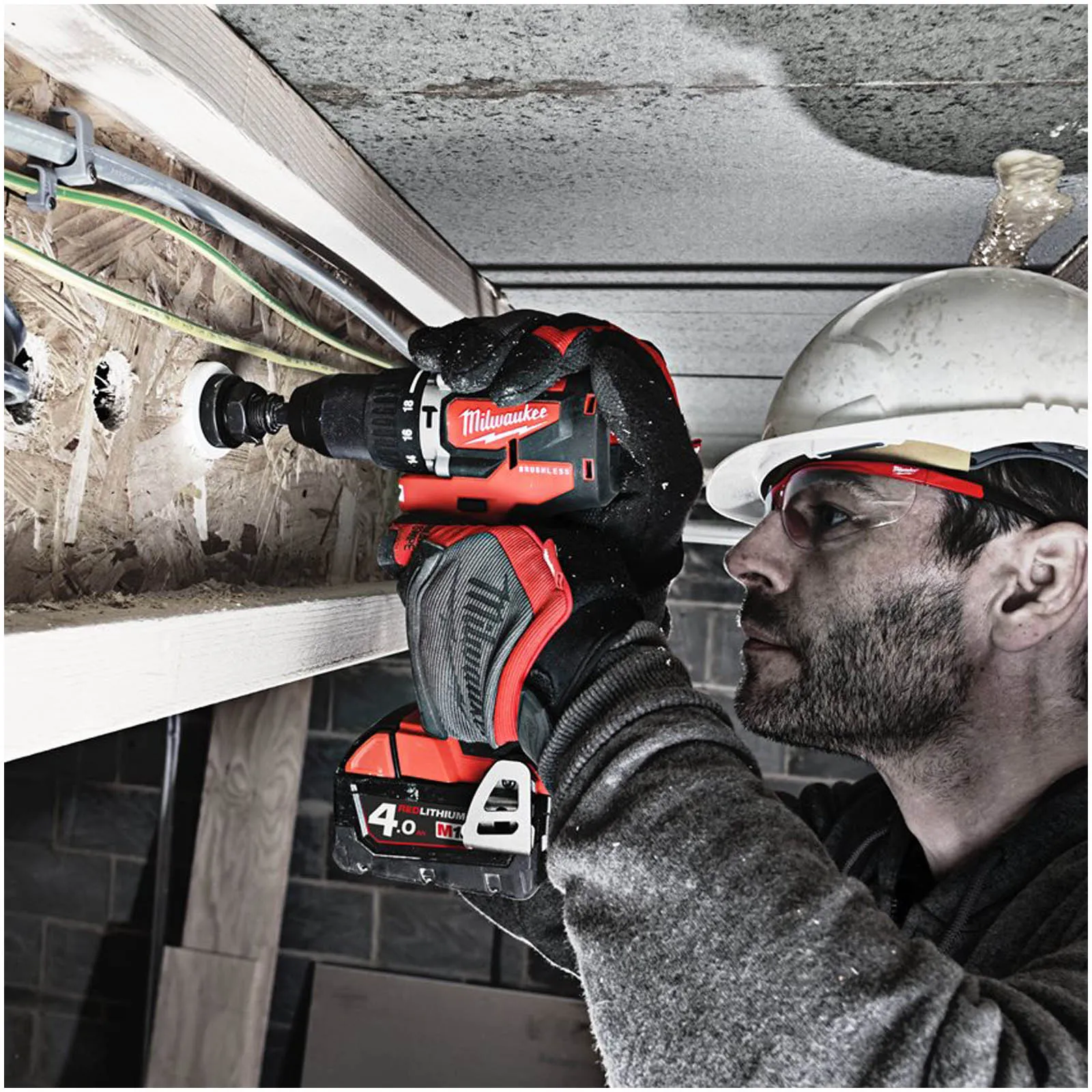 Trapano Avvitatore con Percussione a Batteria 18V MILWAUKEE Coppia 60Nm Mandrino 13mm Kit M18 CBLPD-203 - immagine 5