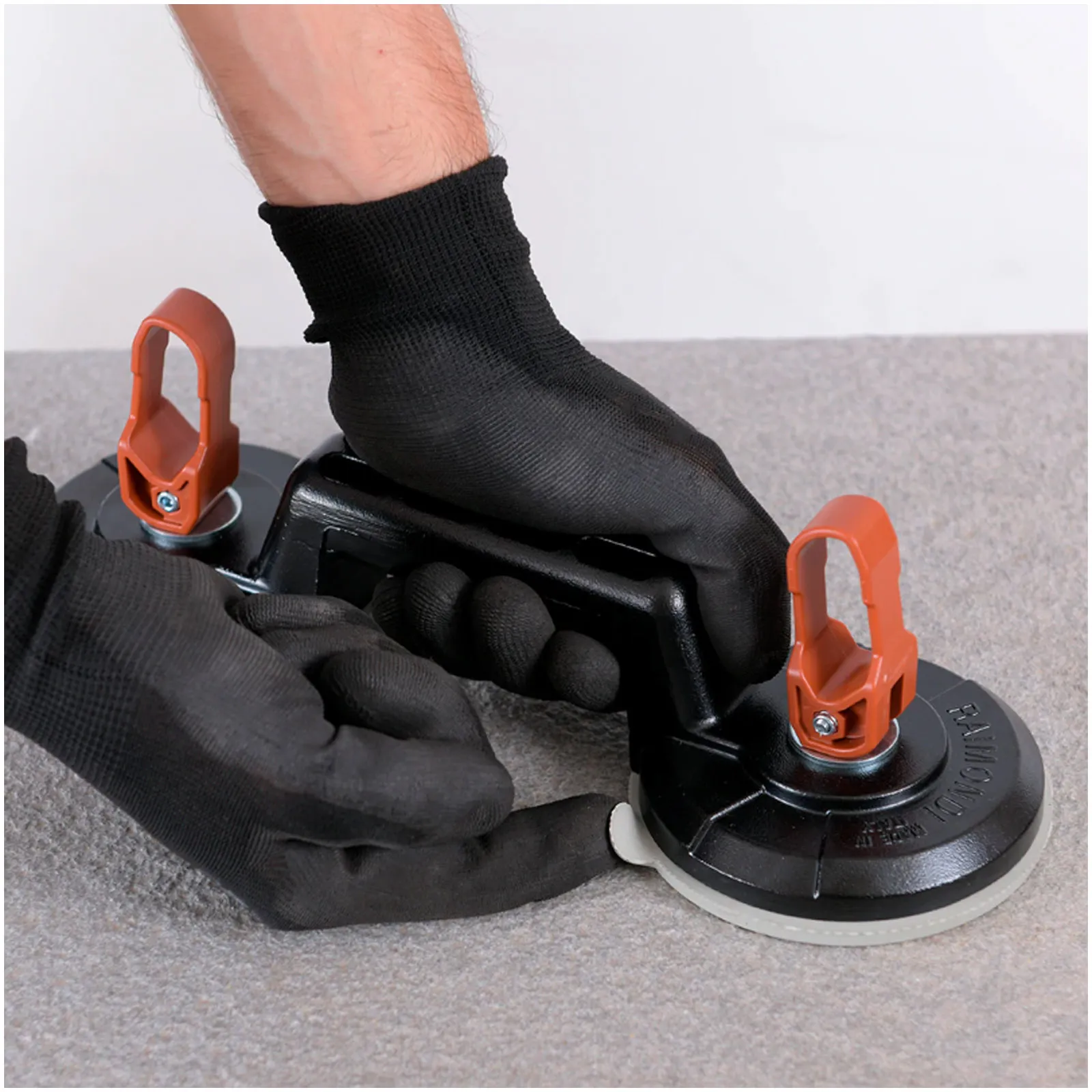 Ventosa Doppia per Piastrelle RAIMONDI per Lastre Ceramiche, Vetro Diametro 112mm Gomma Antimacchia BI-VENTOSA Plus - immagine 4