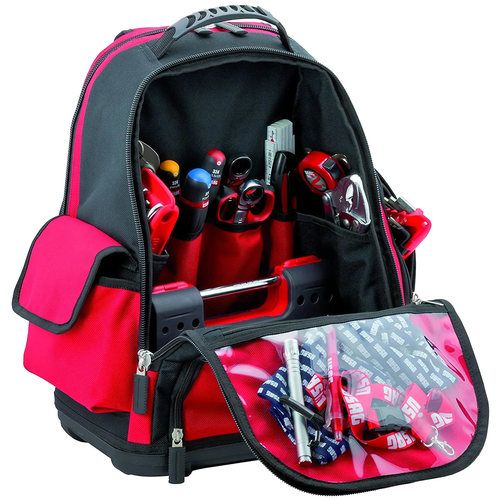 Zaino Porta Utensili Attrezzi Minuteria USAG Borsa Tracolla (VUOTA) Multitasche Professionale 007/SV - immagine 2