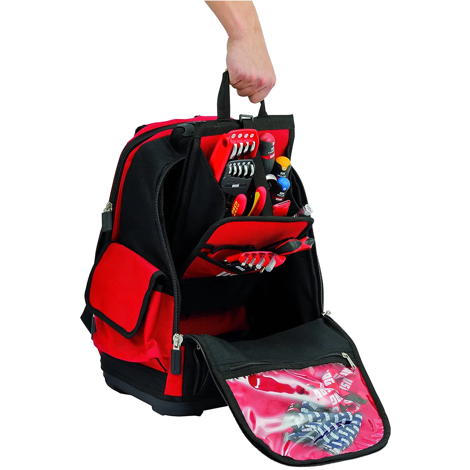 Zaino Porta Utensili Attrezzi Minuteria USAG Borsa Tracolla (VUOTA) Multitasche Professionale 007/SV - immagine 4