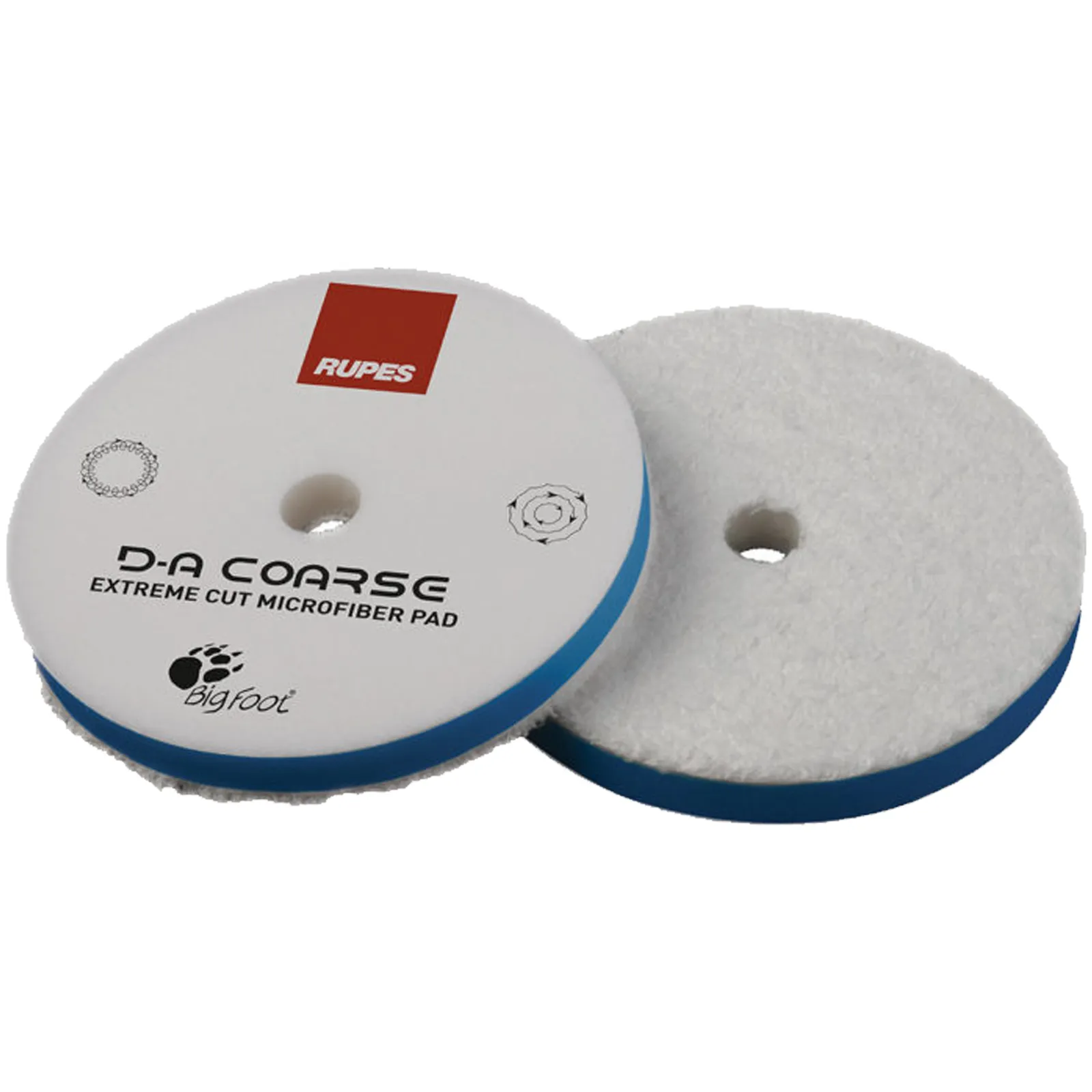 Tampone Microfibra Velcrato Lucidatura Carrozzeria RUPES Vari Diametri D-A COARSE EXTREME CUT BLU 9.MF Series H (Hard)