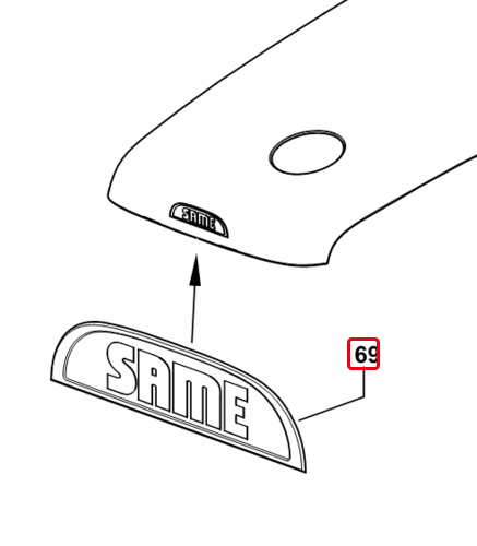 TARGHETTA SAME FRONTALE Cod. 0.014.5103.2 SDF