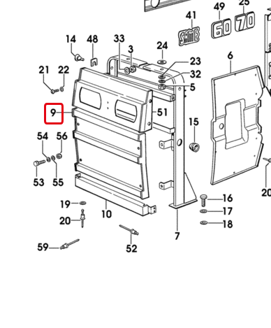 GRIGLIA FRONTALE COFANO Cod. 0.008.2862.2/10 SDF