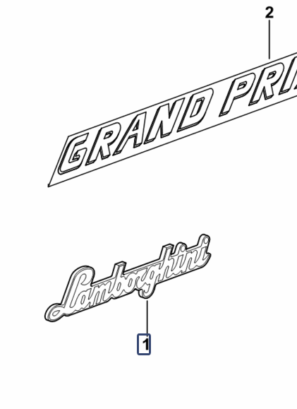 TARGHETTA LAMBORGHINI Cod. 0.288.7228.2/10 SDF