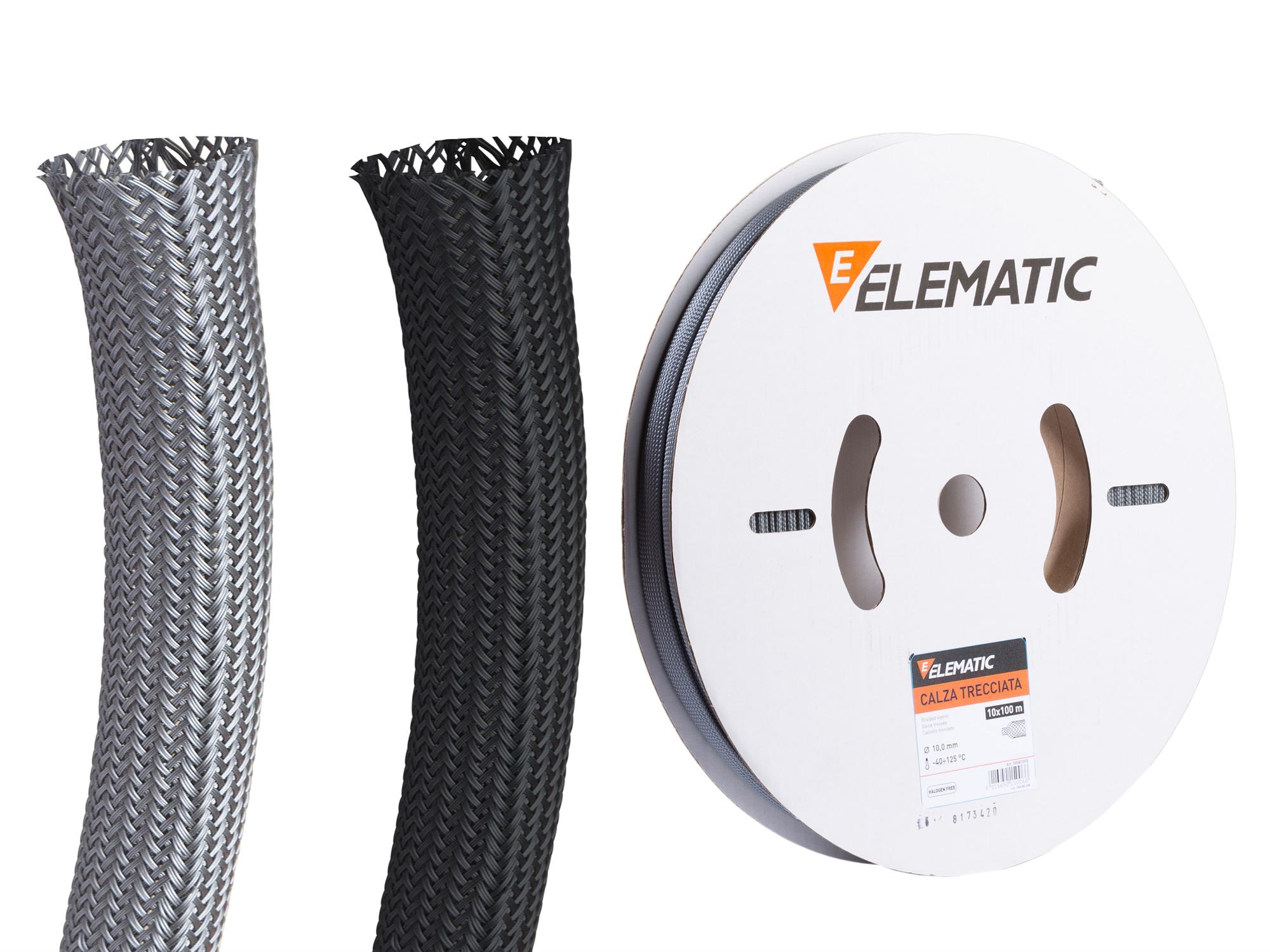 Calza trecciata GRIGIO diametro 12mm in poliestere