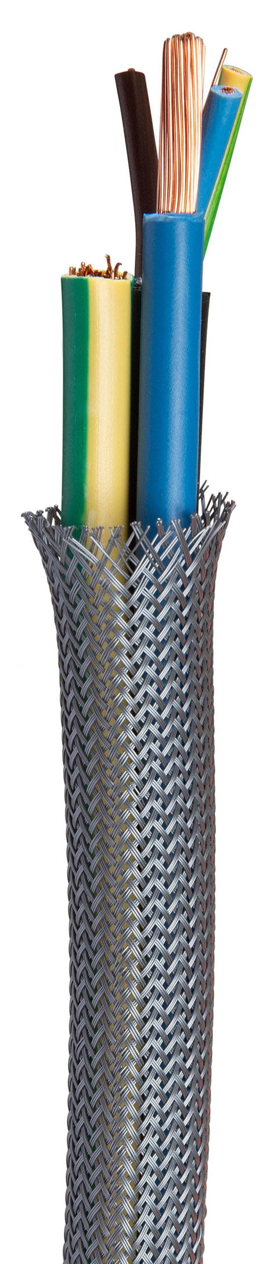 Calza trecciata GRIGIO diametro 12mm in poliestere - immagine 2