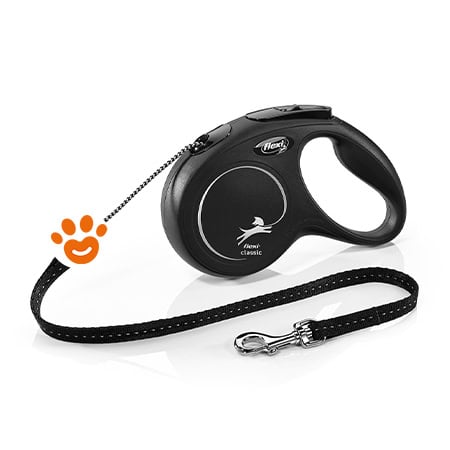 Flexi Guinzaglio Nero a Corda - immagine 2