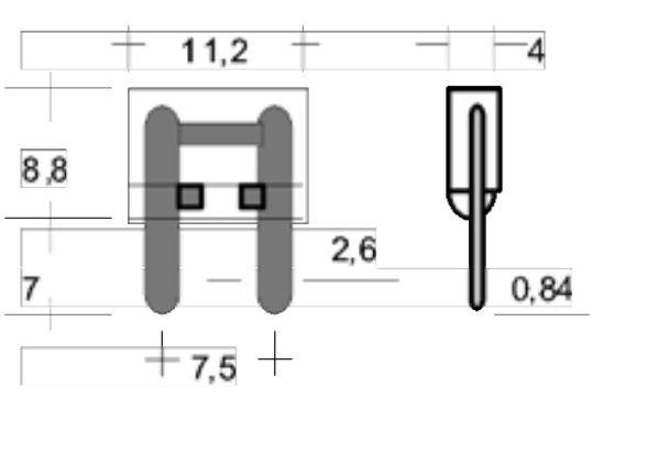 Fusibile a lama MINIATURA passo 11,1mm 7,5A colore MARRONE
