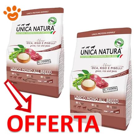 Gheda Dog Unica Natura Mono All Breed Oca Riso e Piselli - immagine 2