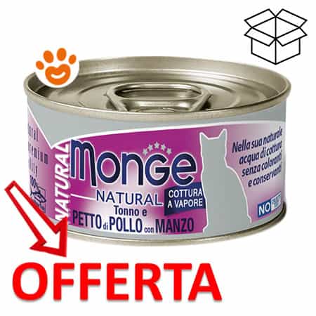 Monge Cat Natural Tonno con Petto di Pollo e Manzo - immagine 2