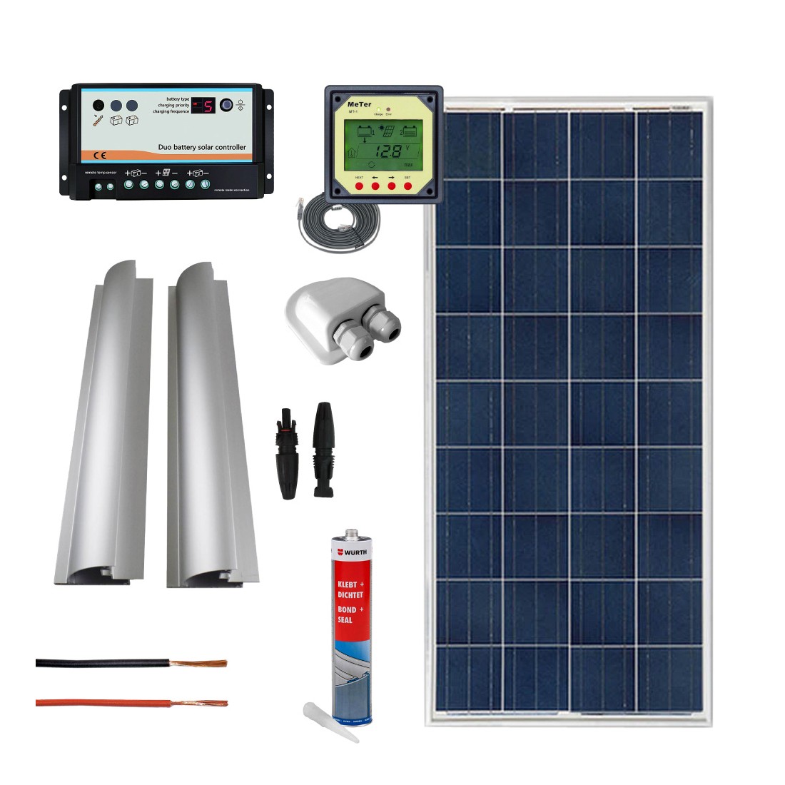 Kit fotovoltaico per camper da 150Wp modello PRO
