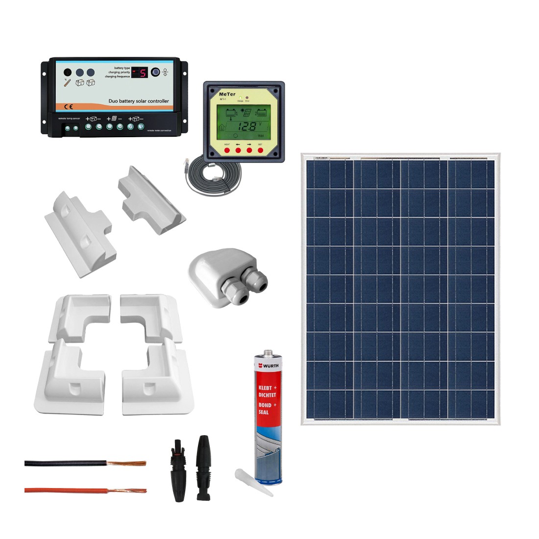 Kit fotovoltaico per camper da 80Wp modello PRO