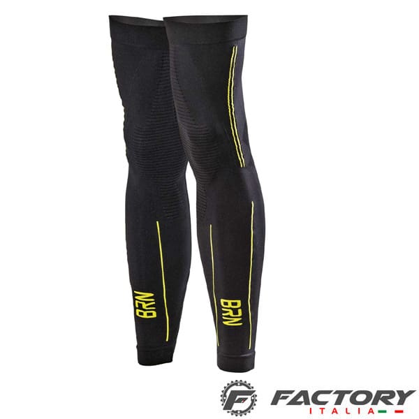 Gambali ciclismo invernali BRN neri giallo fluo