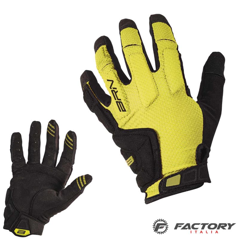 Guanti MTB Gravel Trial BRN PUMP gialli fluo