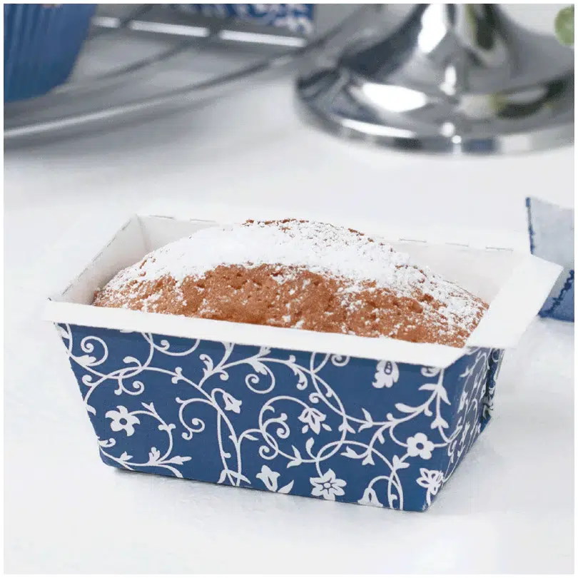 Cf. 10 Stampi Mini Plumcake Carta Blu