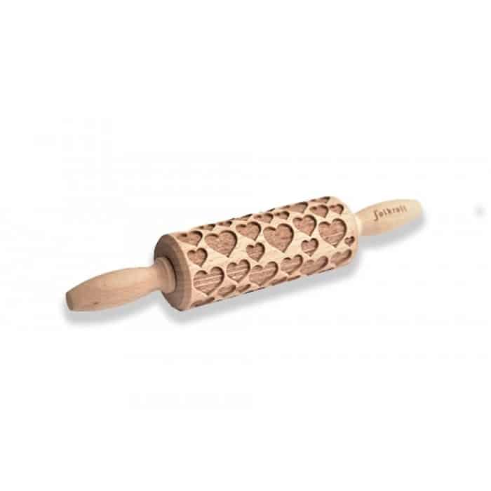 Mattarello Decorativo Cuore in legno di faggio - immagine 4