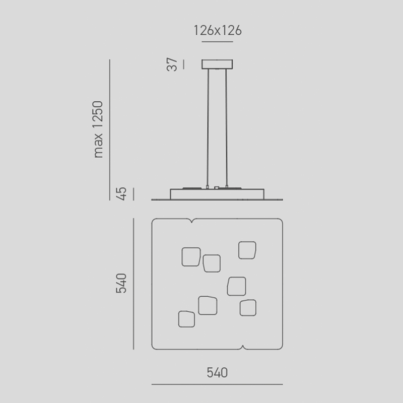 Lampada a sospensione GX53 biemissione Giselle – Gea Luce - immagine 3