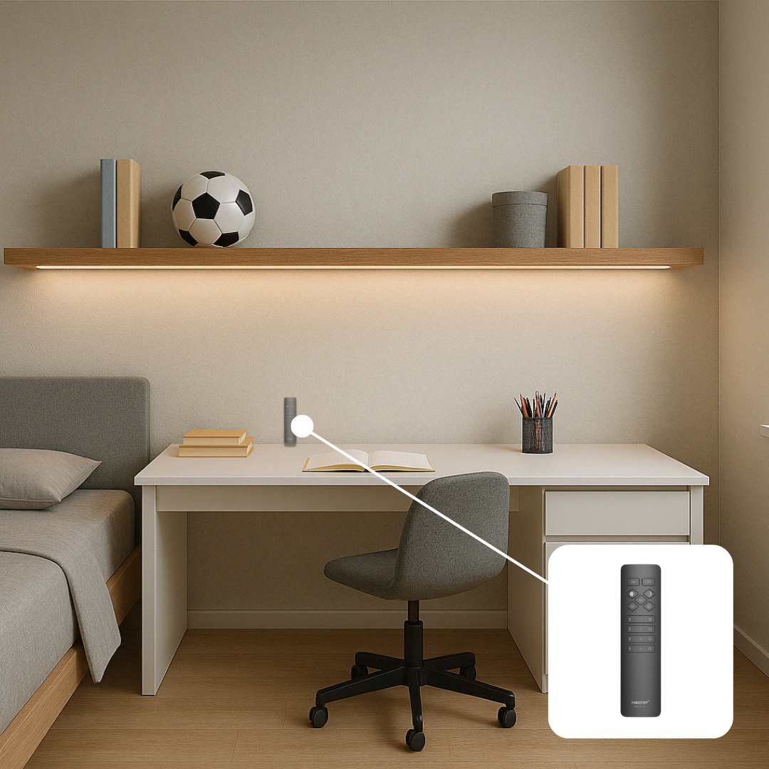 Barra LED profilo a visiera con telecomando con controller – De Sanctis Light & design - immagine 2