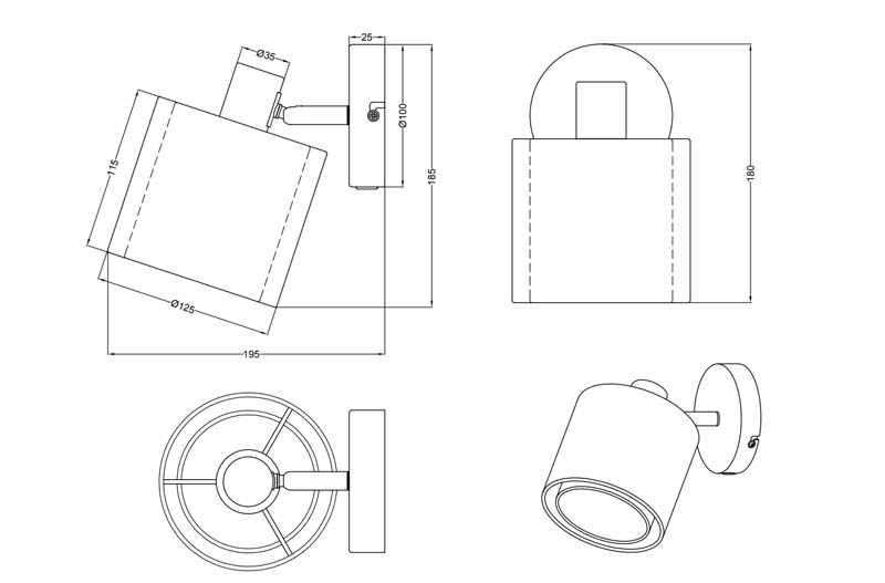 Plafoniera Led BURTON, da 1-4 spots E14 – Trio lighting - immagine 8
