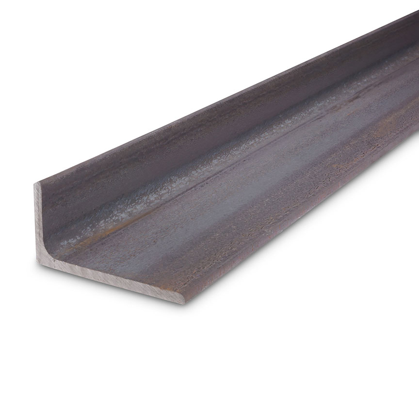 Ferro a L liscio nero sezione 150x100x10 mm