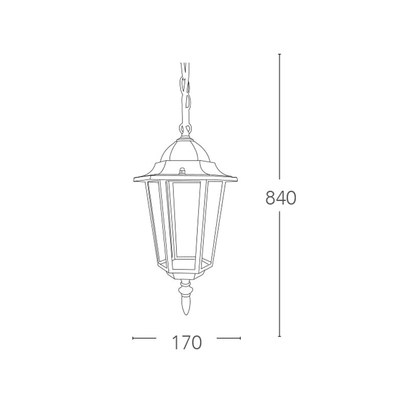 Intec Light Lampada a sospensione Milano S1 E27 IP44 - immagine 4