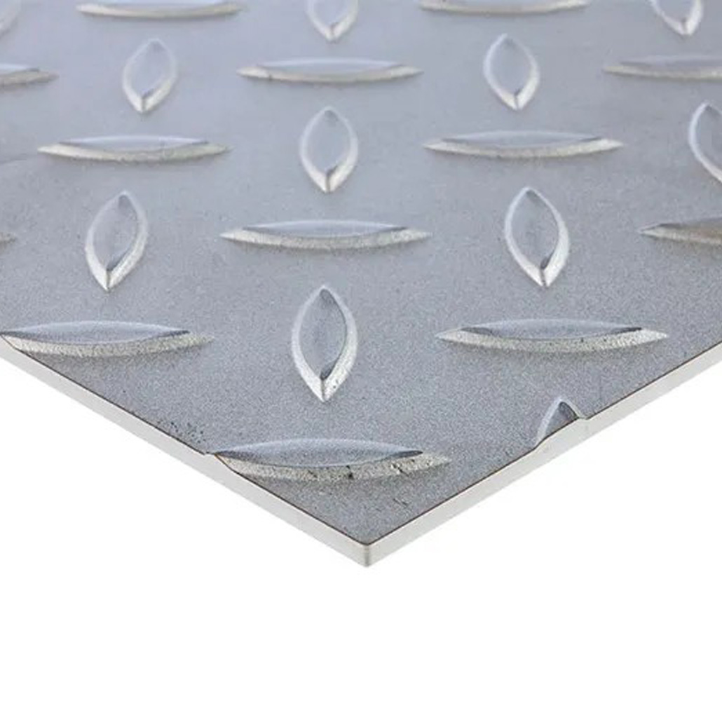 Lamiera bugnata in acciaio inox aisi 304 3x1250x1250 mm