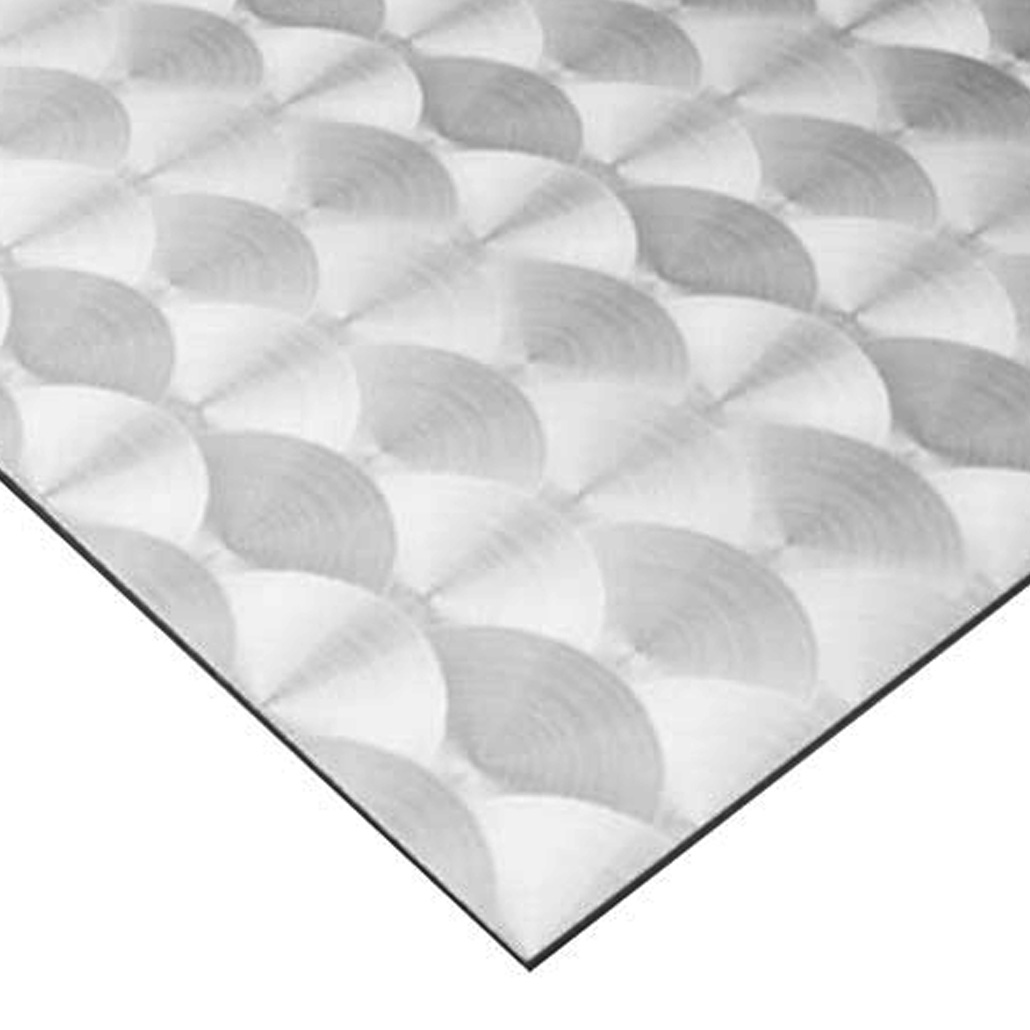 Lamiera fiorettata in acciaio inox Aisi 304 2,0x1000x2000 mm