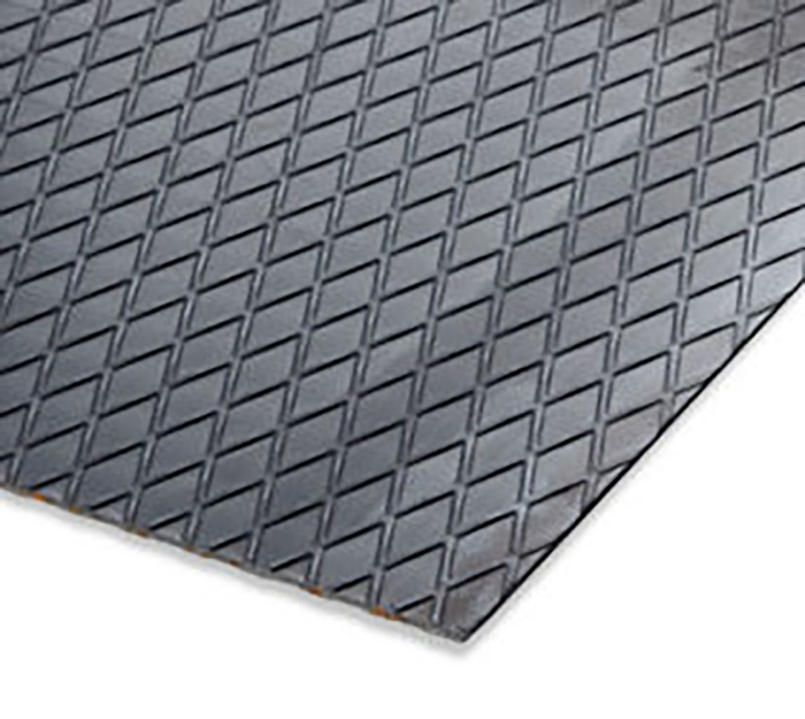 Lamiera striata nera, in ferro in S235JR 3x1250x2500 mm