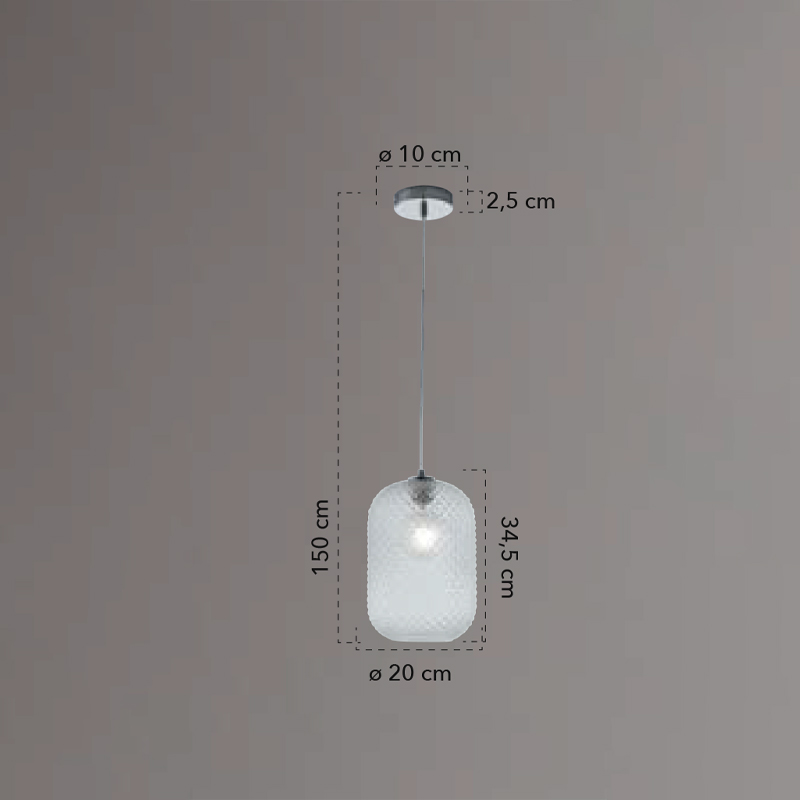 Lampada a sospensione E27 Ashford – Faneurope - immagine 3